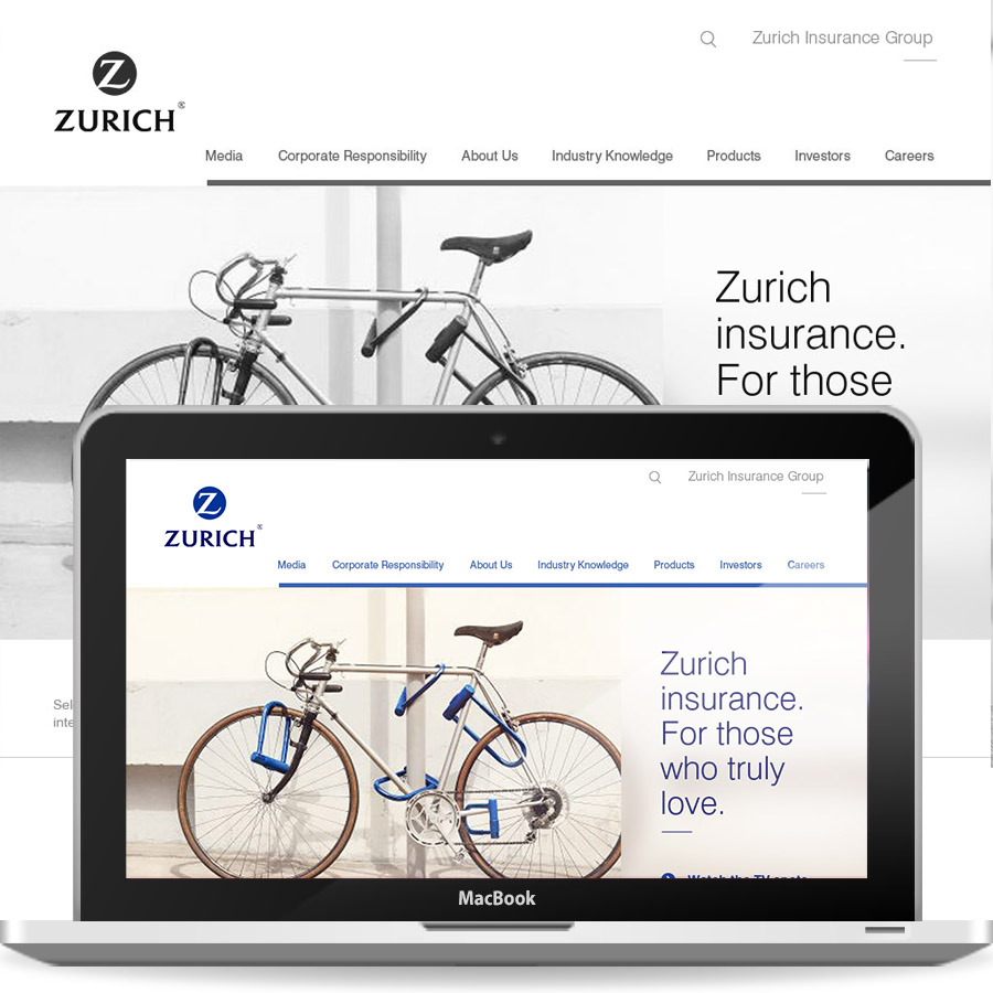 Webdesign für die ZURICH Versicherung - © Agentur Parrot Wiesbaden